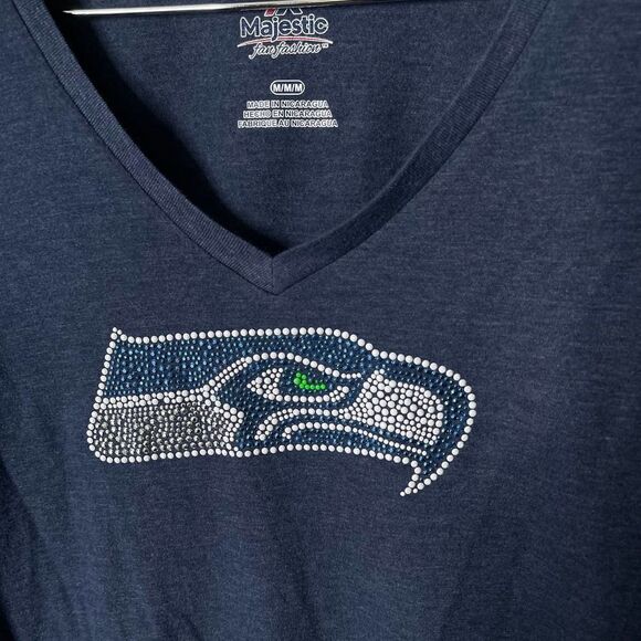 Majestic Womens Seahawks Shirt Medium - Picture 2 of 3